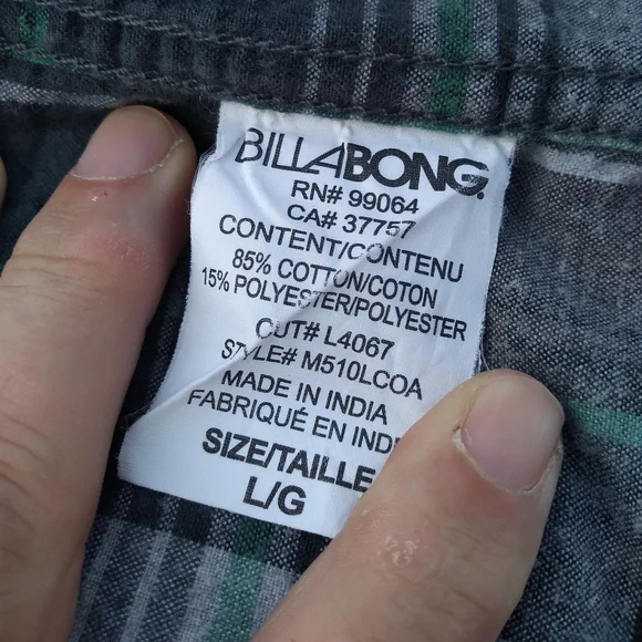 Men's Billabong Coastline Flannel Button Up Shirt, Size Large, - Picture 10 of 13